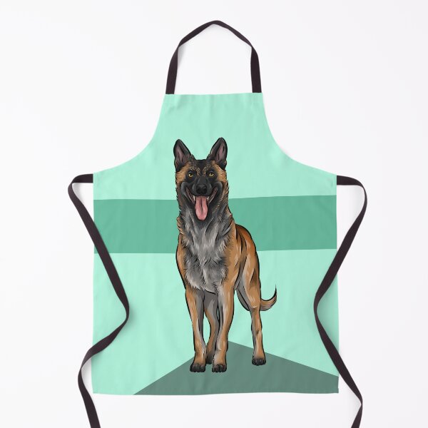Item preview, Belgian Malinois | Cute Belgian Shepherd Dog | Turquoise Background designed and sold by shirinsart.