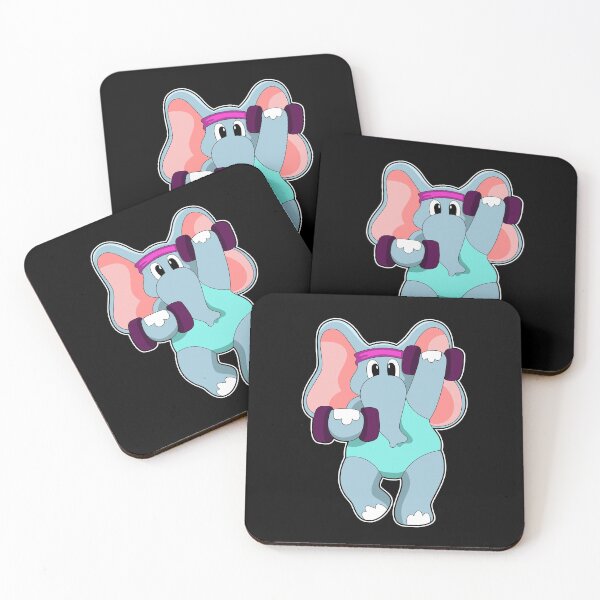 Item preview, Elephant at Strength training with Dumbbells designed and sold by Snabdesign84.