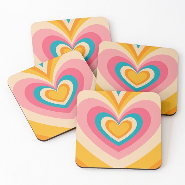 Item preview, Retro Hypnotic Hearts Wallpaper designed and sold by cadinera.