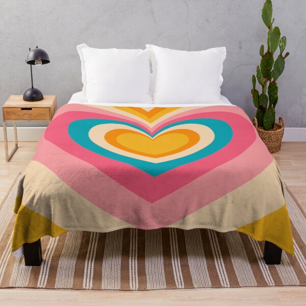 Item preview, Retro Hypnotic Hearts Wallpaper designed and sold by cadinera.
