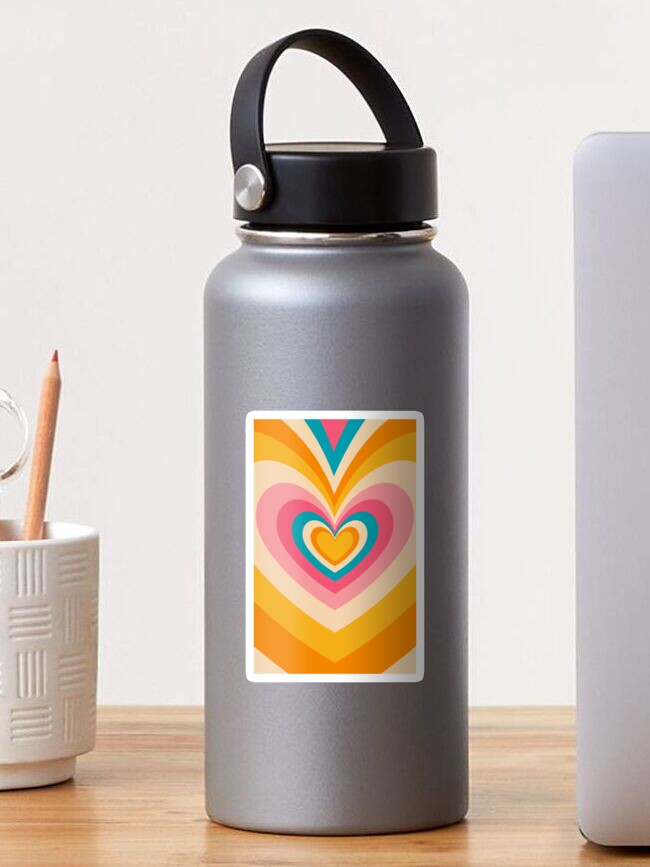 Aesthetic Hypnotic Brown Hearts Water Bottle