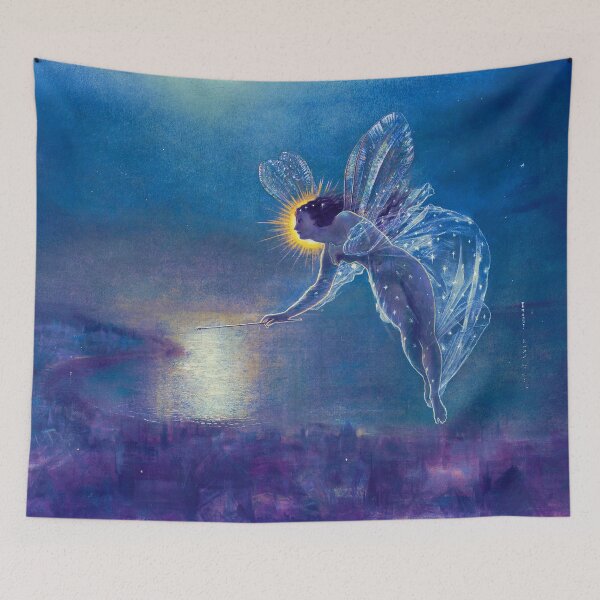 Item preview, SPIRIT OF THE NIGHT IN BLUE  by John Atkinson Grimshaw designed and sold by BulganLumini.