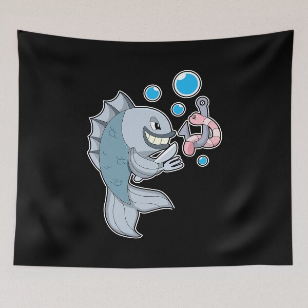 Item preview, Fish with Fish hook & Worm designed and sold by Snabdesign84.