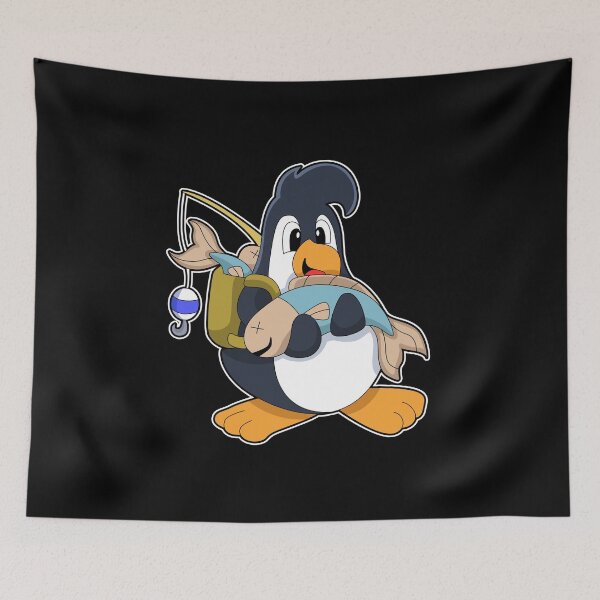 Item preview, Penguin as Angler with Fish designed and sold by Snabdesign84.