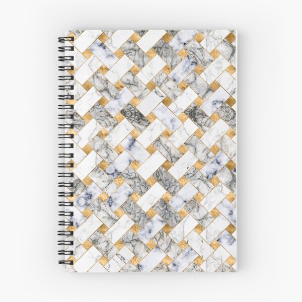 Item preview, Geometric Pattern - White Marble Texture and Gold designed and sold by k9printart.