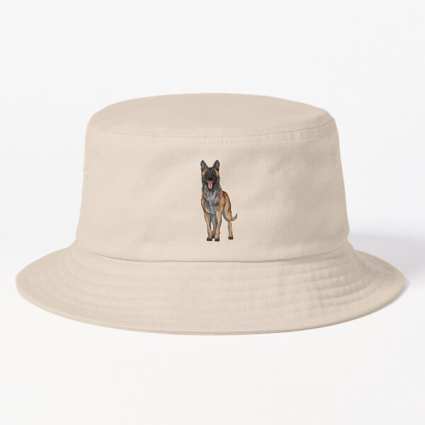 German Shepard Head Embroidered Washed Cotton Bucket Hat fishing hat dog hat