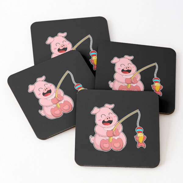 Item preview, Pig at Fishing with Fish designed and sold by Snabdesign84.