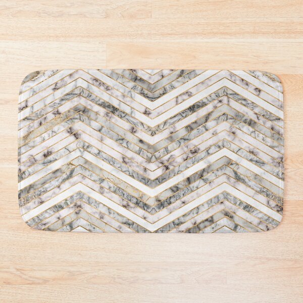 Item preview, Geometric Pattern - White Marble Texture and Gold designed and sold by k9printart.