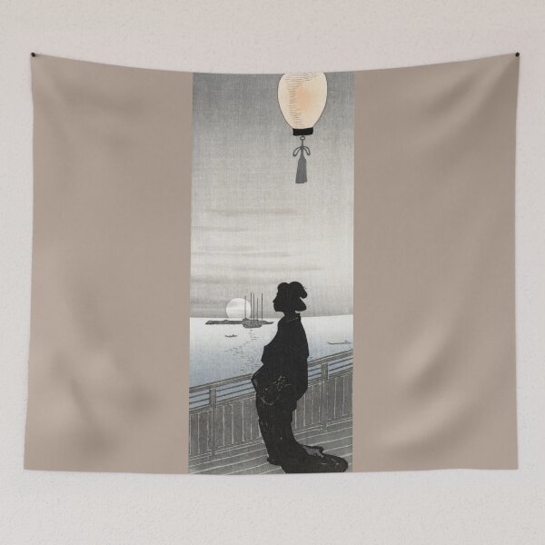 Item preview,  Courtesan on porch (1900–1910) by Ohara Koson designed and sold by CristalleLisa.
