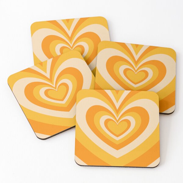 Item preview, Kaleidoscope of Beating Hearts (yellow + orange + beige) designed and sold by cadinera.