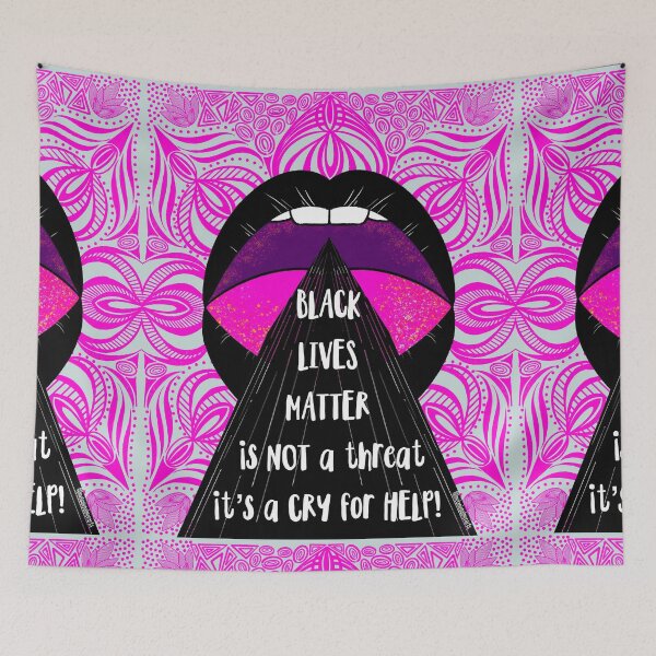 Item preview, Black Lives Matter Is Not A Threat It’s A Cry For Help BLM Quote designed and sold by Melanie-Palmer.