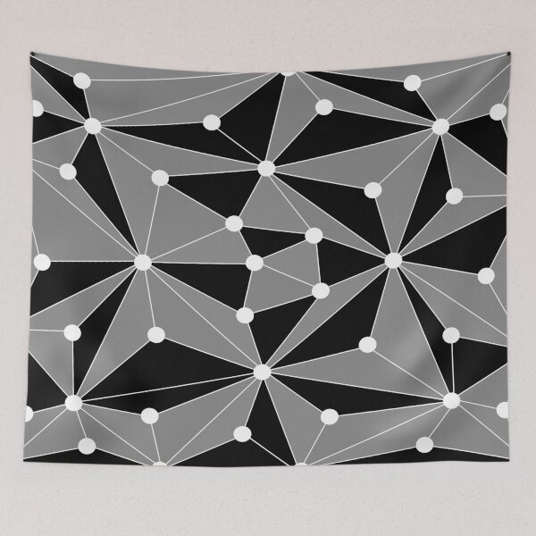 Item preview, Abstract geometric pattern - gray, black and white. designed and sold by K.S ART.