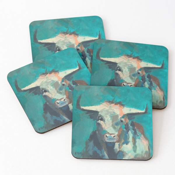 Item preview, Teal Bull Art Print designed and sold by BGOZart.