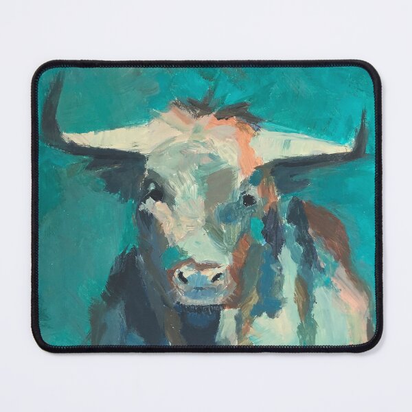 Item preview, Teal Bull Art Print designed and sold by BGOZart.