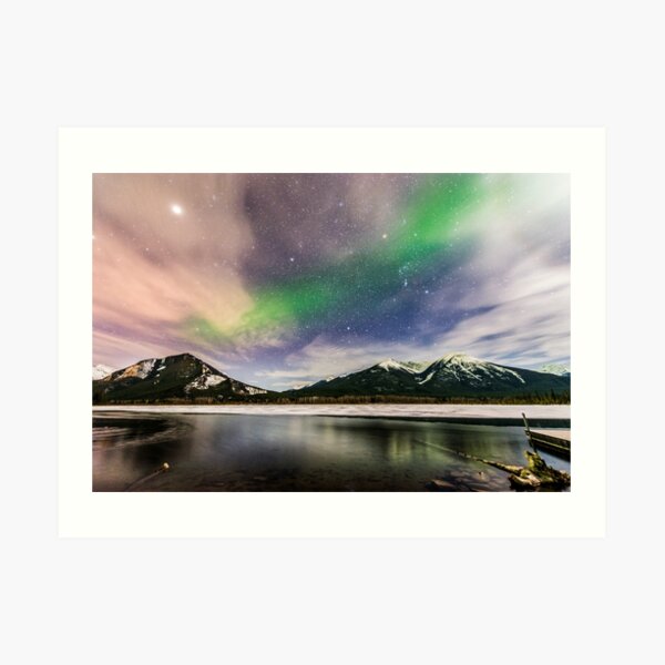 Banff Northern Lights Art Print