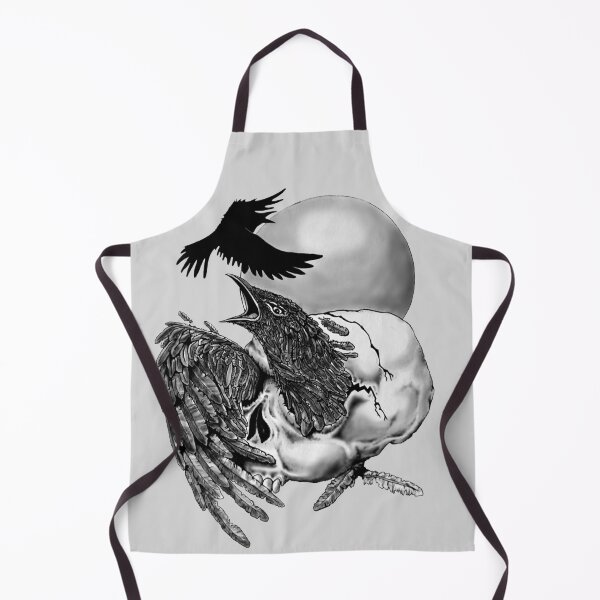 Item preview, Raven in Human Skull Surreal Tattoo designed and sold by BluedarkArt.