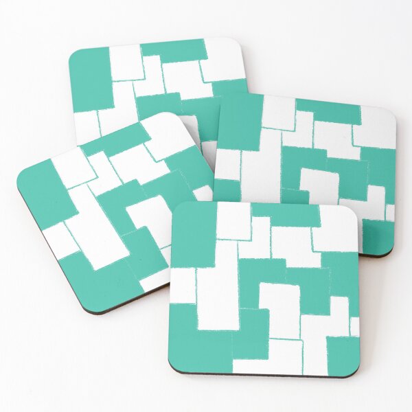 Item preview, Green and White Tiles designed and sold by A.X. Bates.