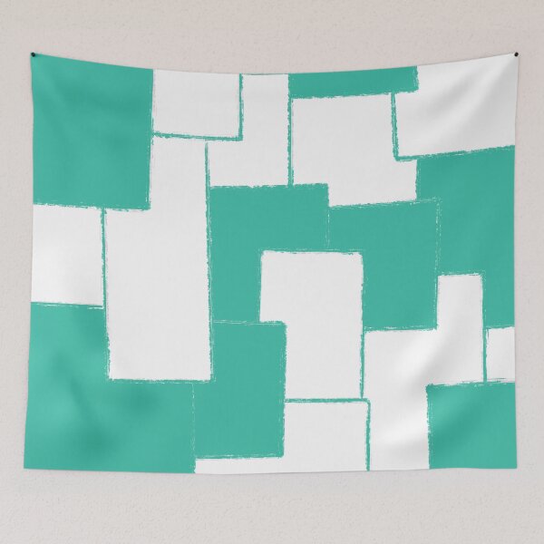 Item preview, Green and White Tiles designed and sold by A.X. Bates.