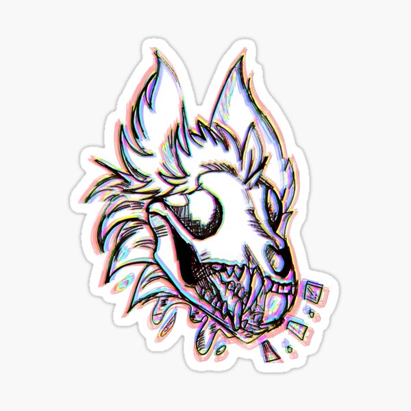 Item preview, Trippy furry skulldog  designed and sold by paintingflames.