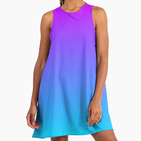 Neon Blue & Purple Gradient" A-Line Dress for Sale by moonshinepdise |  Redbubble