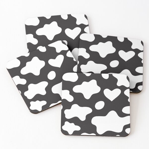 Item preview, moo spots + heart spot (dark grey + white) designed and sold by cadinera.