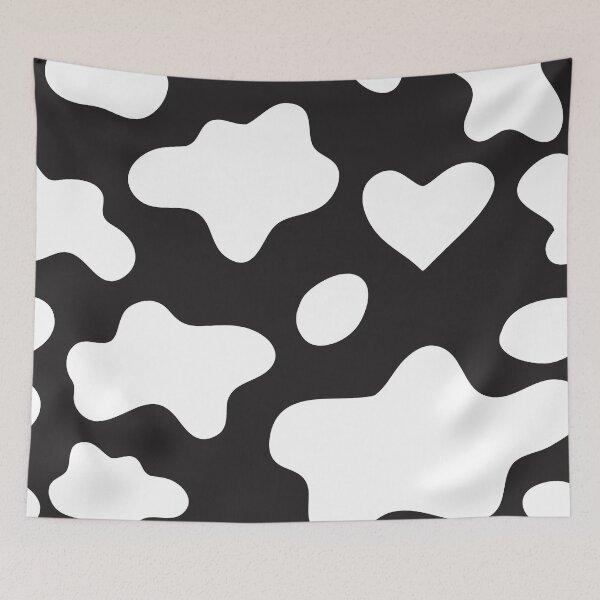 Item preview, moo spots + heart spot (dark grey + white) designed and sold by cadinera.