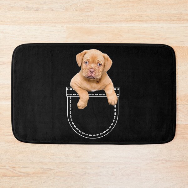 Item preview, Puppy in a pocket. French mastiff puppy in a pocket. Funny, cute photo and line drawing pocket designed and sold by JellyBeenzz.