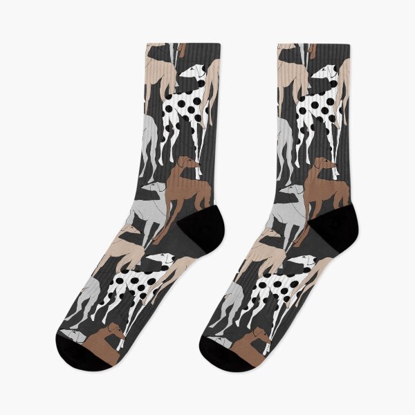 Item preview, Skinny Dogs (Black Background Minimal Dog Décor) designed and sold by MindCereal.