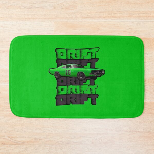 Item preview, Old Green Car Drifting With Green and Grey Drift Text on the Background And Inverted Number 01 designed and sold by koreatvtea.