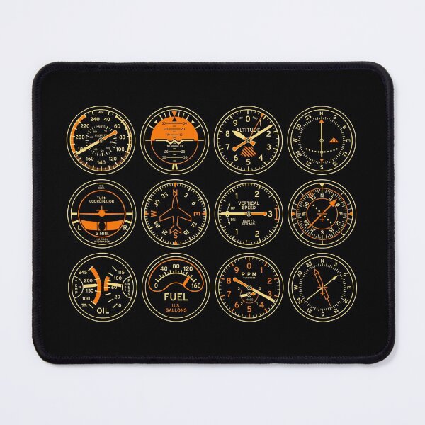 Item preview, Aircraft Flight Instruments - Portrait Black designed and sold by VoodooCircus.