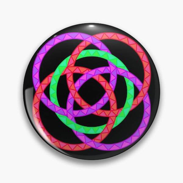 Item preview, Neon Woven Rings- Five Interlocking Rings Pattern (Variant Three) designed and sold by nathanielmeeart.