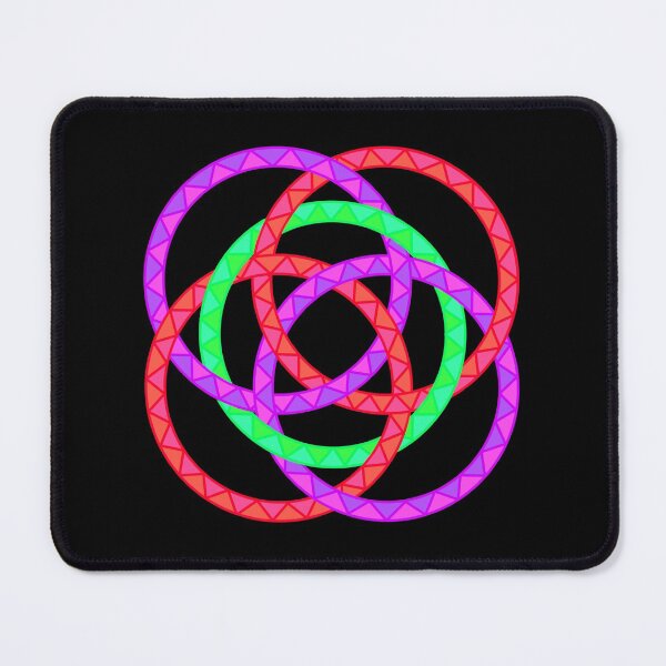 Item preview, Neon Woven Rings- Five Interlocking Rings Pattern (Variant Three) designed and sold by nathanielmeeart.