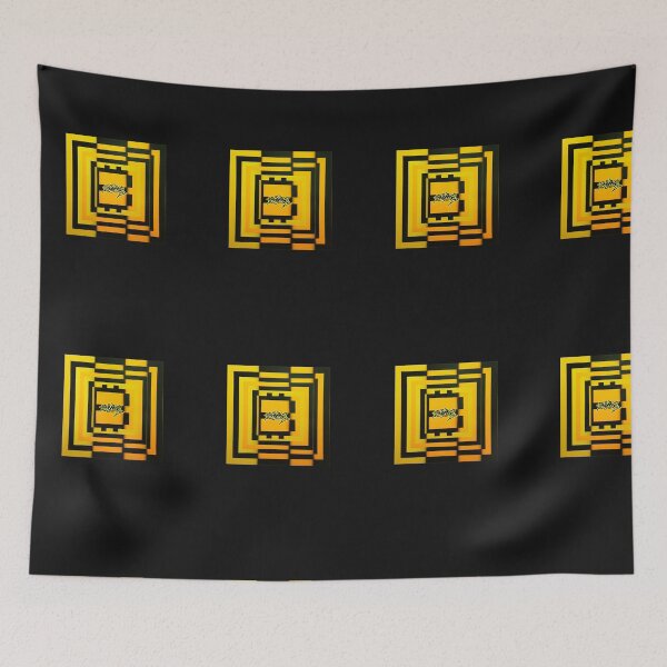 Item preview, YELLOW SQUARED TAG OF ESONE ABSTRACT URBAN GRAFFITI STREET STYLE designed and sold by GraffitiBomberZ.