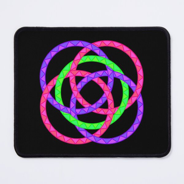 Item preview, Neon Woven Rings- Five Interlocking Rings Pattern (Variant Four) designed and sold by nathanielmeeart.