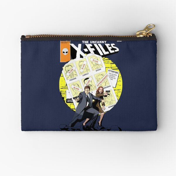 X-files inspired flat zipper pouch ready to ship