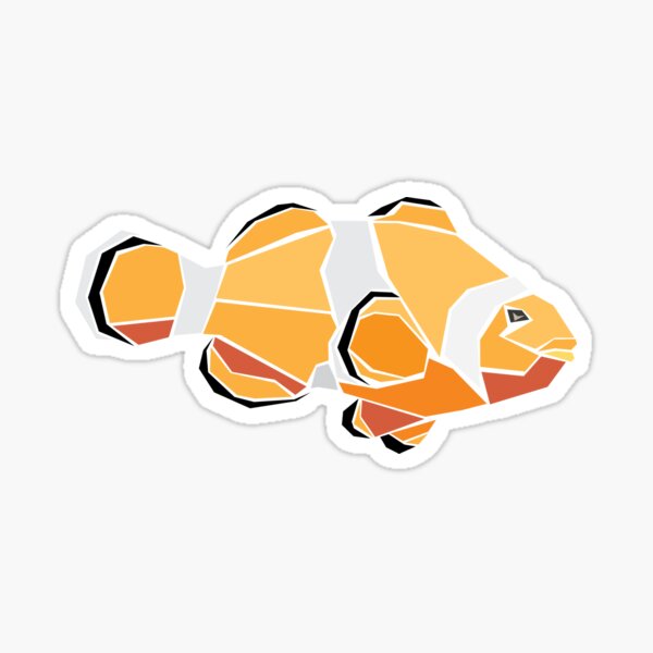 Tropical Fish - clown fish coral reef menagerie Sticker