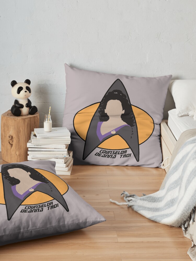 Alternate view of Counselor Troi - Purple Floor Pillow