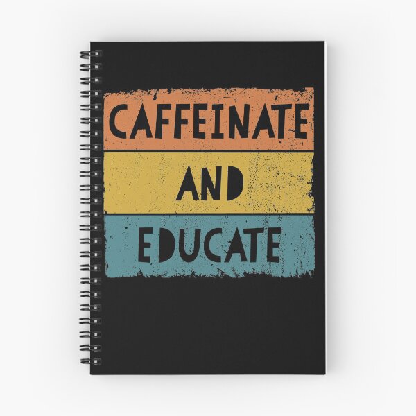 Item preview, Caffeinate And Educate Retro Coffee Homeschool Teacher Gear designed and sold by DynamicDesign.