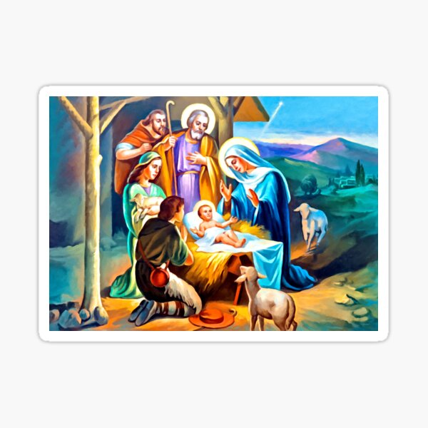 Nativity Scene Religious Car Stickers For Laptop Water - Temu