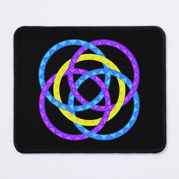 Item preview, Neon Woven Rings- Five Interlocking Rings Pattern (Variant Seven) designed and sold by nathanielmeeart.