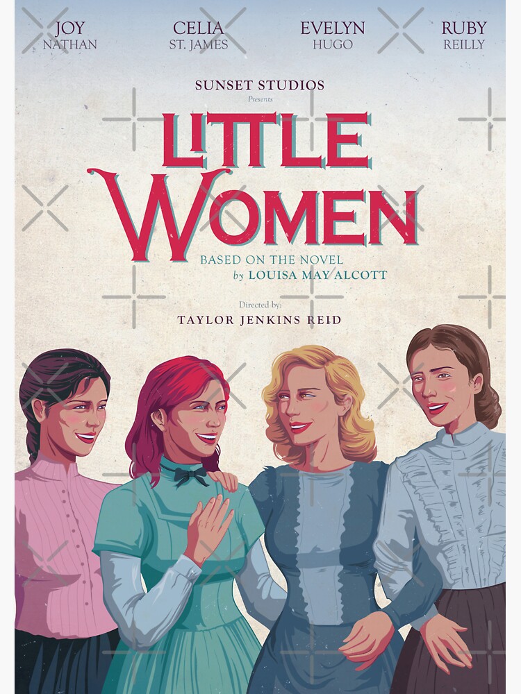 The Seven Husbands Of Evelyn Hugo Little Women 60s Movie Poster Sticker for  Sale by irrelephantph
