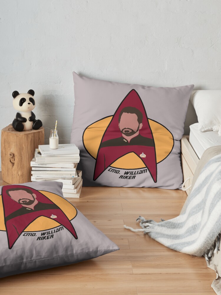 Alternate view of Commander Riker Floor Pillow