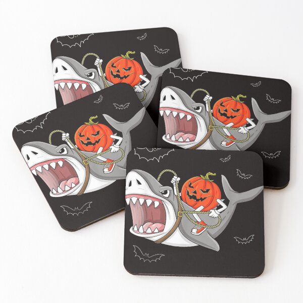 Item preview, Halloween Jack O Lantern Riding Shark designed and sold by vivavu1984.