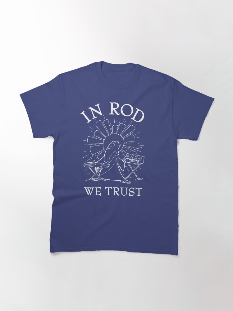 Alternate view of Rodney Cromwell 'In Rod We Trust' White Text Classic T-Shirt