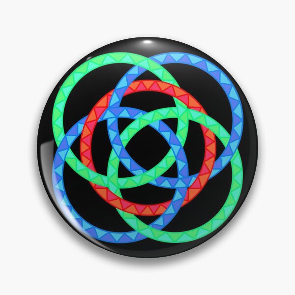 Item preview, Neon Woven Rings- Five Interlocking Rings Pattern (Variant Ten) designed and sold by nathanielmeeart.