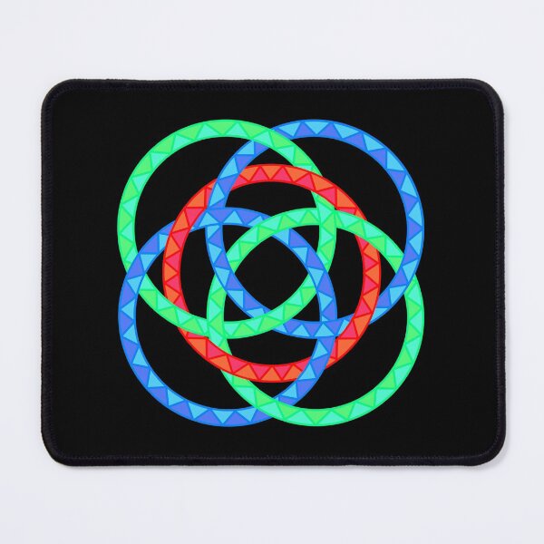Item preview, Neon Woven Rings- Five Interlocking Rings Pattern (Variant Ten) designed and sold by nathanielmeeart.