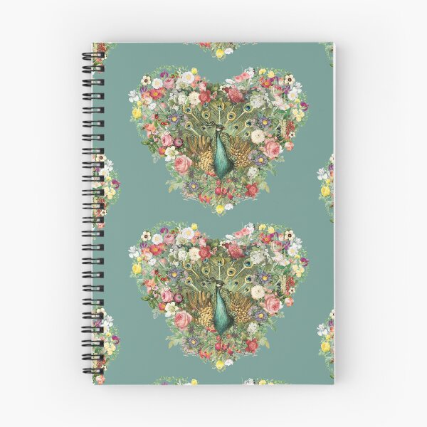 Item preview, Vintage Indian Peafowl Surrounded By Beautiful Flowers Heart Shape designed and sold by TrulyEpoque.