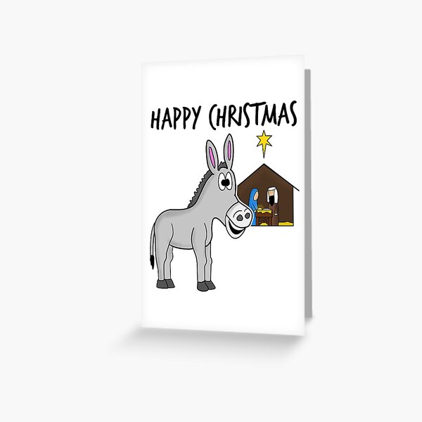 Artikel-Vorschau von Weihnachten Esel Krippenlieder Christian Church Humor, designt und verkauft von doodlerob.