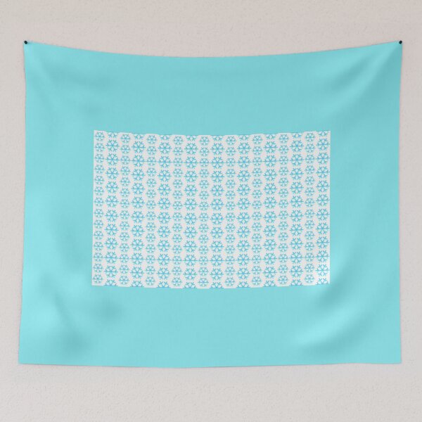 Item preview, blue print with snowflakes designed and sold by vilma3000.