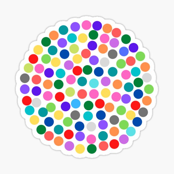 Vista previa del artículo con la obra «Lunares de colores en un círculo», diseñado y vendido por surprise-to-me.